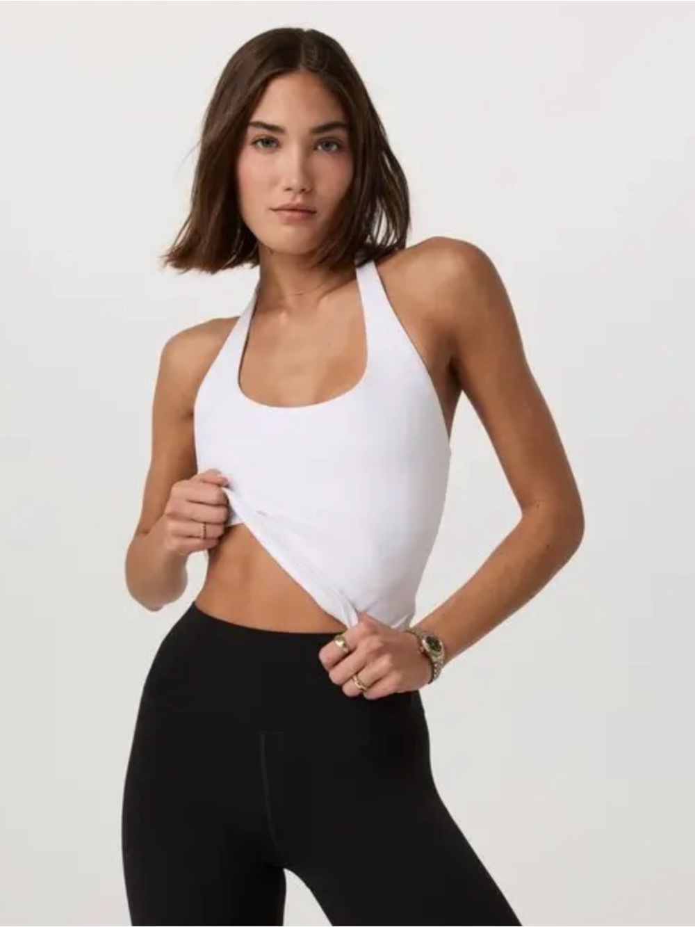 Vuori All the feels halter top in green kale color small